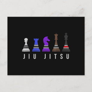 jiu jitsu Ausbildung Schach, Geschenk bjj mit Text Feiertagspostkarte