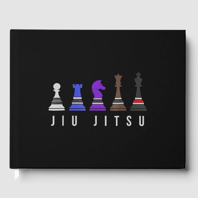jiu jitsu Ausbildung Schach, Geschenk bjj mit Text Gästebuch (Vorderseite)