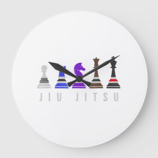 jiu jitsu Ausbildung Schach, Geschenk bjj mit Text Große Wanduhr