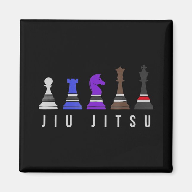 jiu jitsu Ausbildung Schach, Geschenk bjj mit Text Magnet (Vorne)