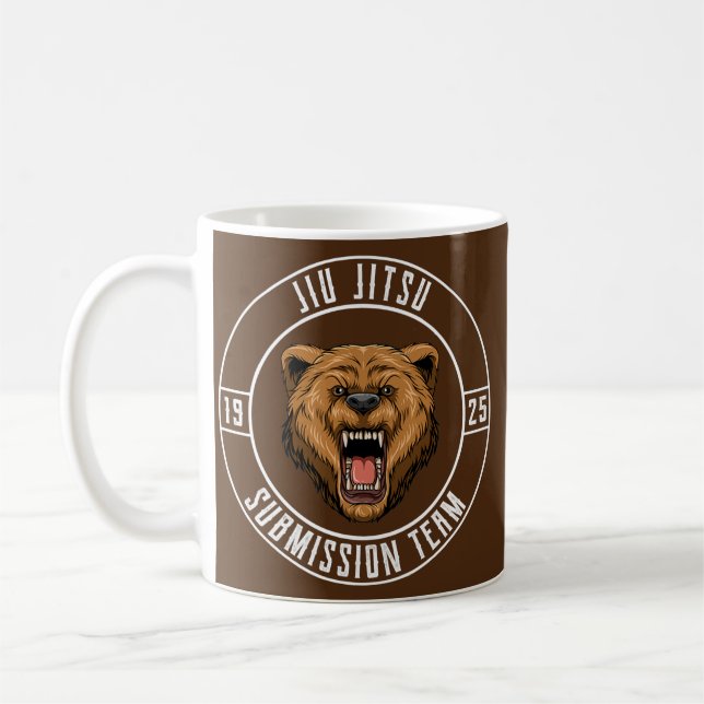 Jiu Jitsu Bear Brazilian Jiu Jitsu BJJ und Kaffeetasse (Links)