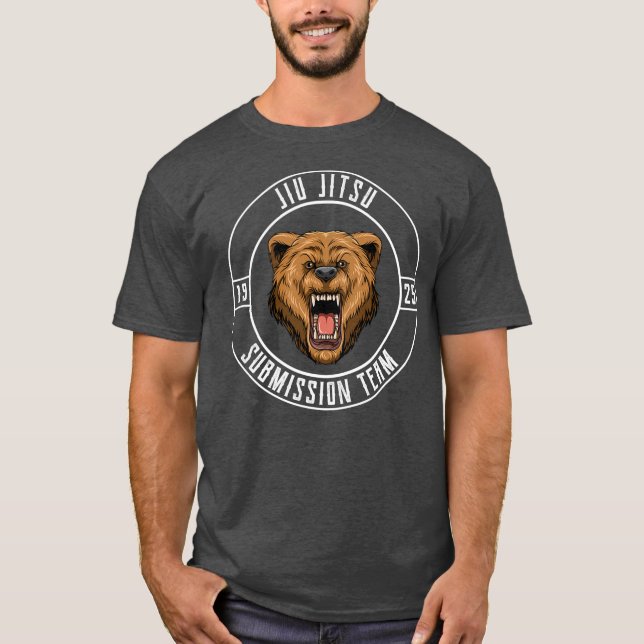 Jiu Jitsu Bear Brazilian Jiu Jitsu BJJ und T-Shirt (Vorderseite)