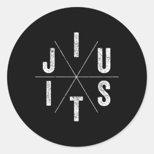 Jiu Jitsu Bjj Brasilian Jiu Jitsu Runder Aufkleber
