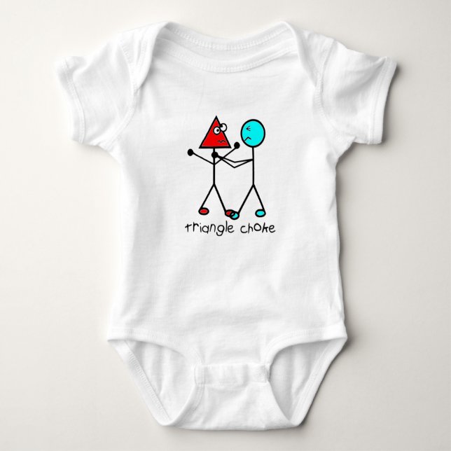 jiu jitsu bjj Dreieckdrosselklappen-Babybodysuit Baby Strampler (Vorderseite)