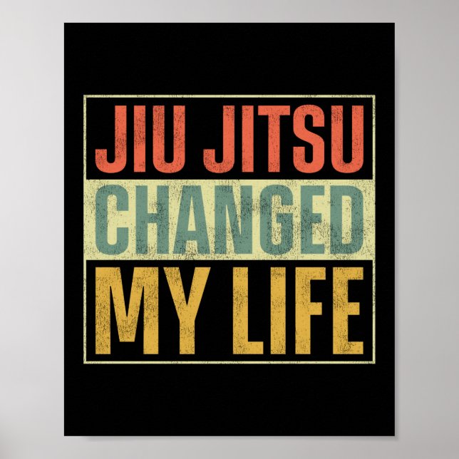 Jiu Jitsu Bjj Jiu Jitsu änderte mein Lebensretro Poster (Vorne)