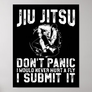 Jiu Jitsu Bjj Jiu Jitsu Keine Panik, die ich niema Poster