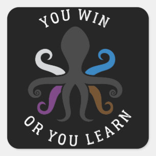 Jiu Jitsu BJJ Octopus Jiu Jitsu Light Quadratischer Aufkleber