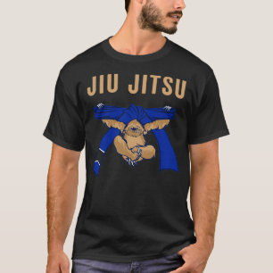 Jiu Jitsu BJJ Sloth Jiu Jitsu Blue Belt mit Text T-Shirt