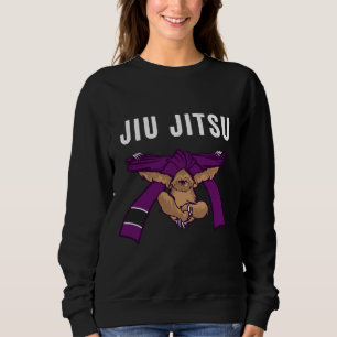Jiu Jitsu Bjj Sloth Jiu Jitsu Lila Belt mit Tex Sweatshirt