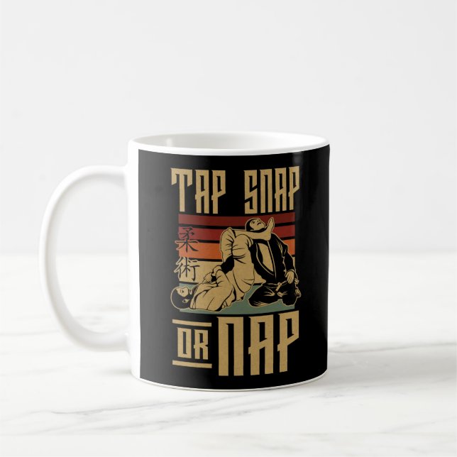 Jiu Jitsu Bjj Steche Snap oder Nickerchen Retro Vi Kaffeetasse (Links)