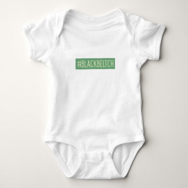 Jiu Jitsu #Blackbeltch Baby Strampler (Vorderseite)