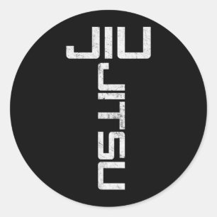 Jiu Jitsu Brasilianisches Jujitsu BJJ MMA Runder Aufkleber