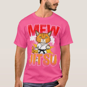 Jiu Jitsu Cat Mew Jitsu Funny Martial Arts Bjj T-Shirt