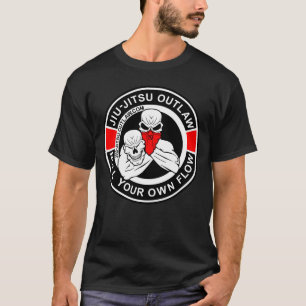 Jiu-Jitsu Circle - BlackRed-2D T-Shirt