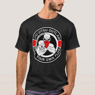 Jiu-Jitsu Circle - BlackRed-2D T-Shirt