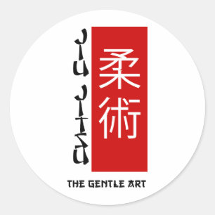 Jiu Jitsu - die leichte Kunst Runder Aufkleber