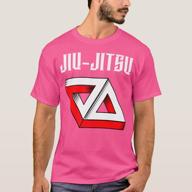 Jiu-Jitsu Double Gracie Triangle Bjj Mixed Martial T-Shirt (Vorderseite)