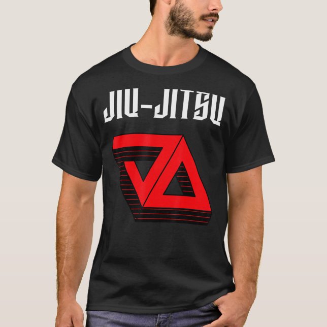 Jiu Jitsu Double Gracie Triangle Mixed Martial Art T-Shirt (Vorderseite)