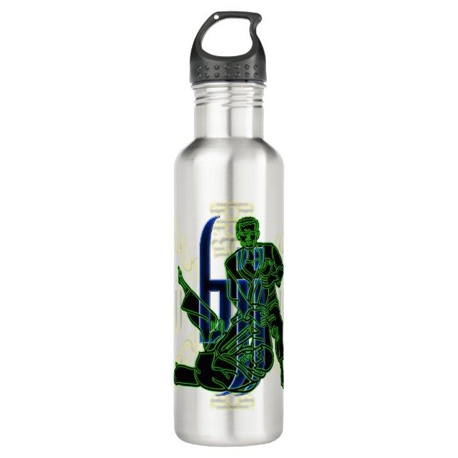 Jiu Jitsu Edelstahlflasche (Vorderseite)