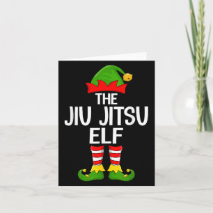 Jiu Jitsu Elf Xmas Matching Family Elf Squad Chris Karte