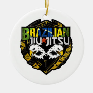 Jiu-Jitsu-Emblem Keramikornament