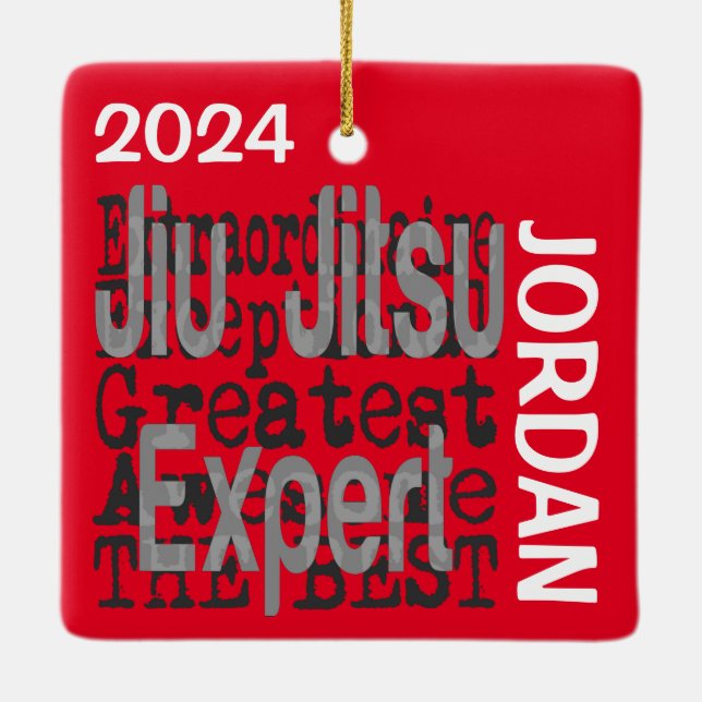 Jiu Jitsu Expert Extraordinaire CUSTOM Keramikornament (Rückseite)