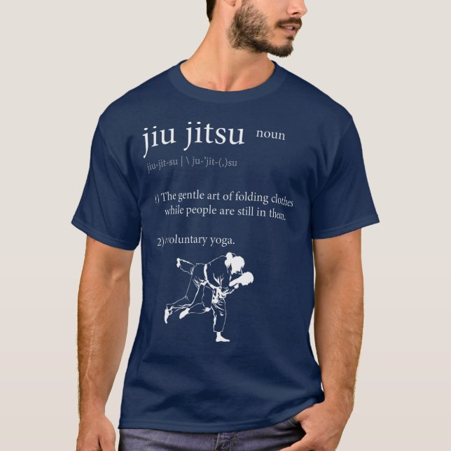 Jiu Jitsu Falten Kleidung während die Leute in T-Shirt (Vorderseite)