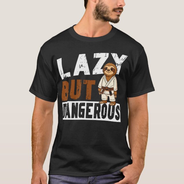 Jiu Jitsu Faultier Faul Aber T-Shirt (Vorderseite)