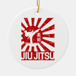 Jiu Jitsu Fighter Japanisch Vintage Kampfkunst Keramik Ornament