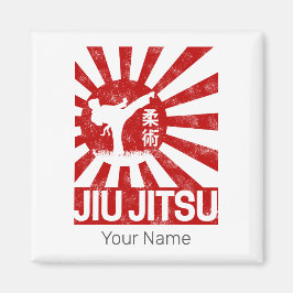 Jiu Jitsu Fighter Japanisch Vintage Kampfkunst Magnet