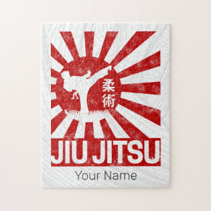 Jiu Jitsu Fighter Japanisch Vintage Kampfkunst Puzzle