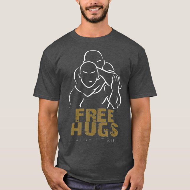 Jiu Jitsu Free Hugs Hugs Free T-Shirt (Vorderseite)