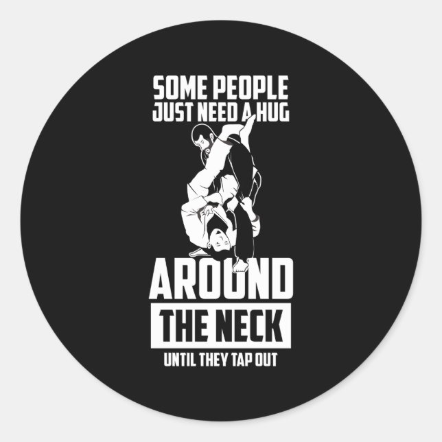 Jiu Jitsu für Bjj Brasilian Jiu Jitsu Runder Aufkleber (Vorderseite)