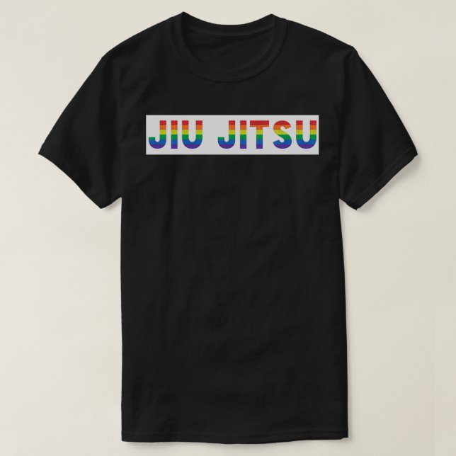 JIU JITSU Gay Pride Rainbow LGBTQIA T-Shirt (Design vorne)