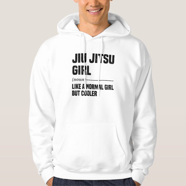 Jiu Jitsu Girl Brazilian Martial Arts Training Hoodie (Vorderseite)