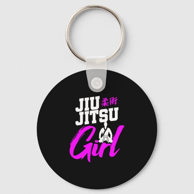 Jiu Jitsu Girl Brazilian Martial Arts Women Gift Schlüsselanhänger (Vorderseite)