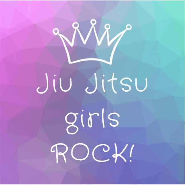 Jiu Jitsu Girls Rock! Single 3x3" Aufkleber (Vorderseite)