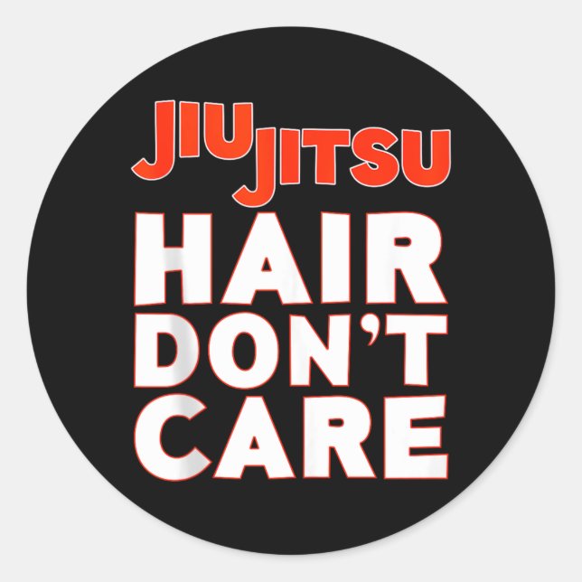 Jiu-Jitsu-Haare sind egal Runder Aufkleber (Vorderseite)