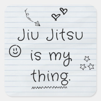 Jiu Jitsu ist mein Ding-Aufkleber-Design Quadratischer Aufkleber