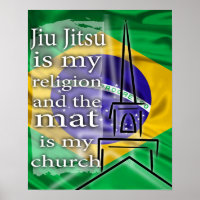Jiu Jitsu ist meine Religion brasilianisches Flagg