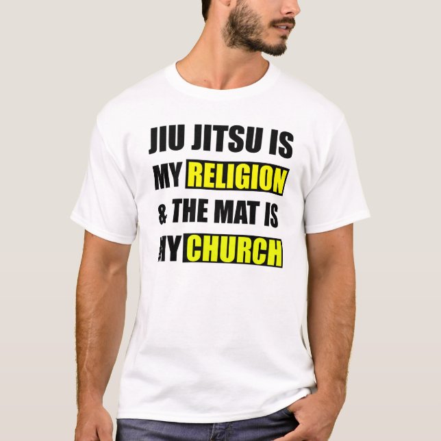Jiu Jitsu ist meine Religion u. ist die Matte T-Shirt (Vorderseite)