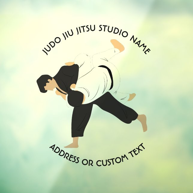 Jiu Jitsu Judo Martial Arts Studio Fensteraufkleber (Blatt 3)