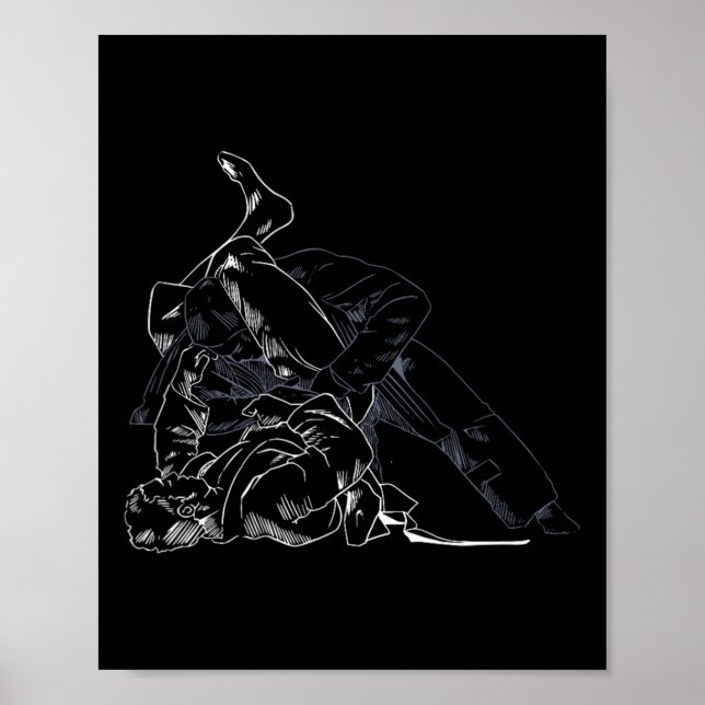 Jiu-jitsu Kampf Karate Sport Kampf Jitsu Poster (Vorne)
