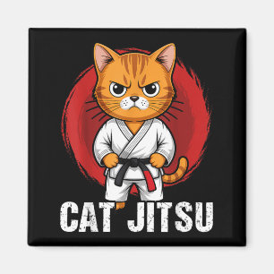 Jiu Jitsu Kawaii Katze Lustiges BJJ oder MMA Grapp Magnet