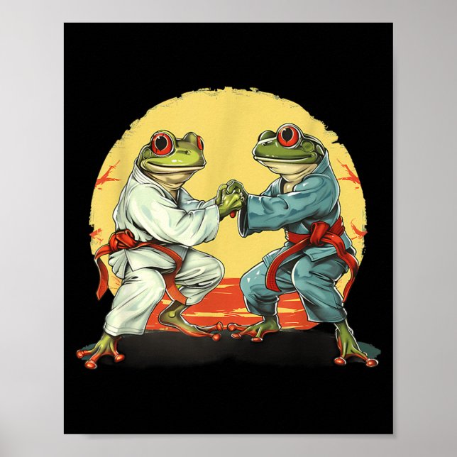 Jiu-Jitsu Kickboxen Judo Toad MMA Kampfsport Poster (Vorne)