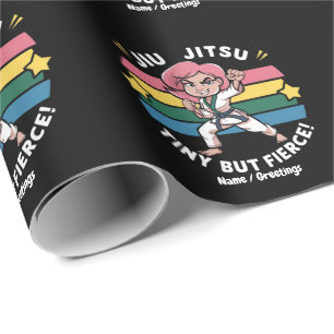Jiu Jitsu Klein Aber Furchtlos Stärkt Mädchen Selb Geschenkpapier