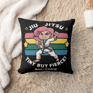 Jiu Jitsu Klein Aber Furchtlos Stärkt Mädchen Selb Kissen