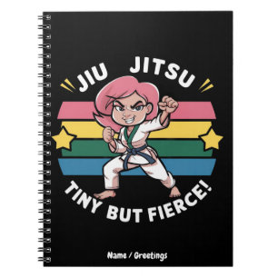 Jiu Jitsu Klein Aber Furchtlos Stärkt Mädchen Selb Notizblock