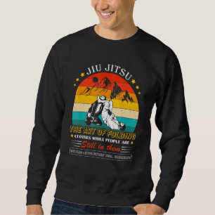Jiu Jitsu Kunst des Faltens von Kleidung während M Sweatshirt