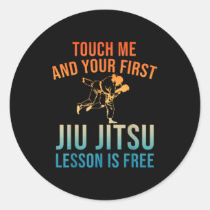 Jiu Jitsu Kunst für Männer Frauen Brasilianisches  Runder Aufkleber